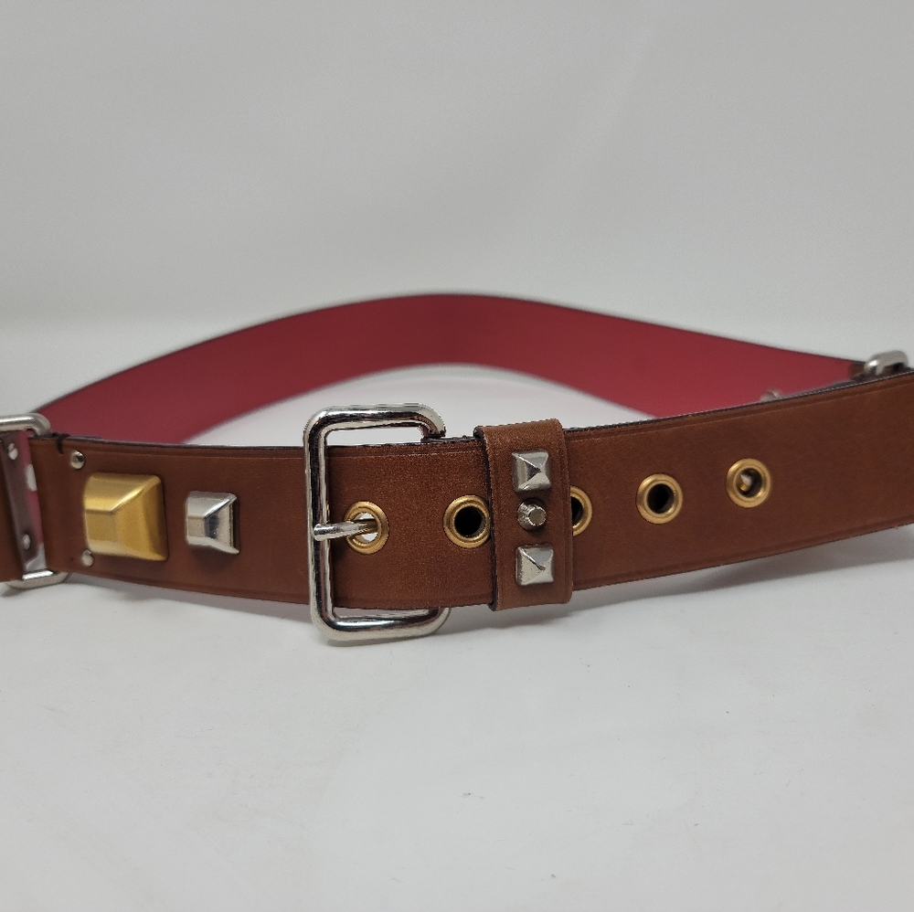 Prada Studded Leather Belt 34